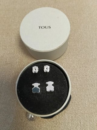 Pendientes Tous Oso Plata
