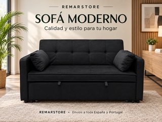 Sofá Cama Japonés Negro