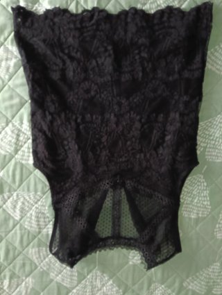 Blusa encaje negra talla XS-S