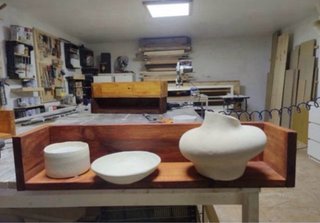 SAZ HOME Cuatro baldas de madera color roble