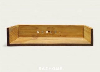 SAZ HOME Cuatro baldas de madera color roble