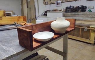 SAZ HOME Cuatro baldas de madera color roble