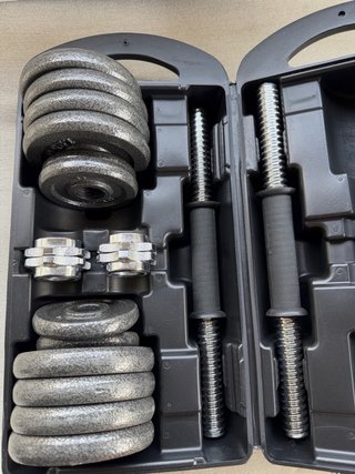 Mancuernas ajustables Unycos 50 kg con maletín