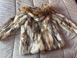 Abrigo de pelo de conejo talla única