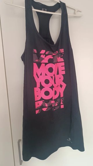 Camiseta de tirantes negra Domyos