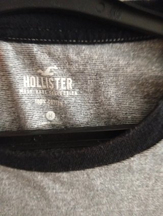 Camiseta Hollister Gris y Negra