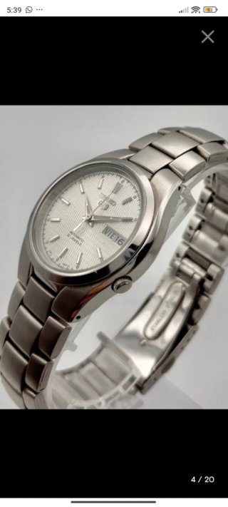 Reloj Seiko 5 Automático Día-Fecha Plata