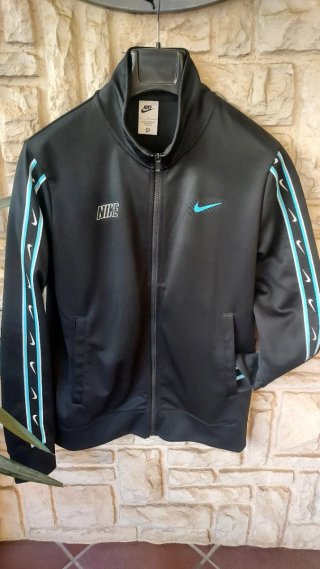 Felpa Nike nera con dettagli blu taglia M