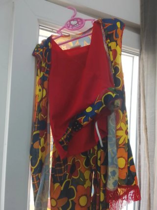 Disfraz Hippie Talla Única Multicolor