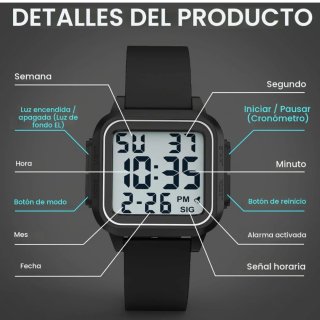 Reloj digital  negro