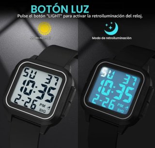 Reloj digital  negro