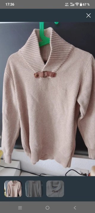 Jersey Infantil Beige con Cuello Chimenea