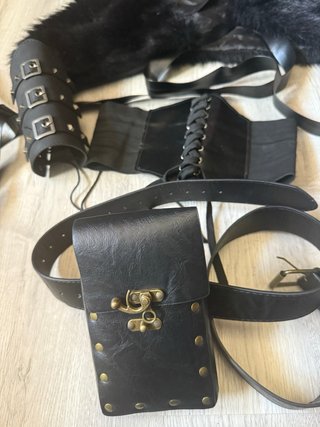 Conjunto Disfraz Vikingo Negro Talla Única cosplay