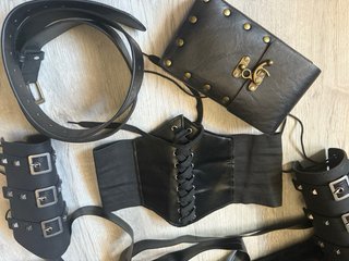 Conjunto Disfraz Vikingo Negro Talla Única cosplay