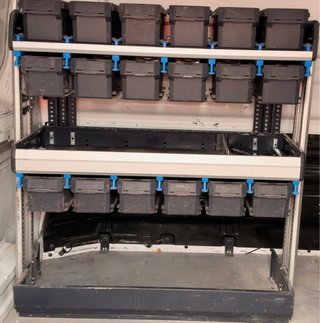Estantería Sortimo con Cajas MEDIDAS 105X105X40