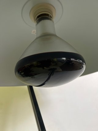 Lámpara de infrarrojos negra