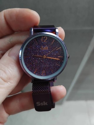 Reloj Ssk Morado con Esfera Brillante