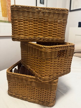 Set 4 Cestas Ratán IKEA BEKNA