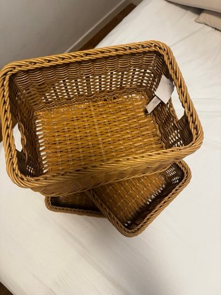 Set 4 Cestas Ratán IKEA BEKNA