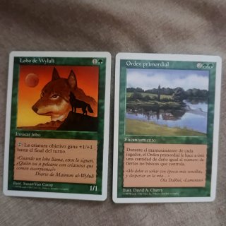 Cartas Magic: Lobo de Wyluli y Orden primordial