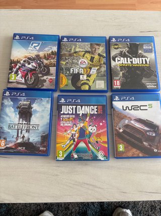 Pack 6 Juegos PS4 Precio de la unidad 10€