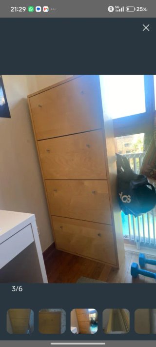 Zapatero madera Ikea 4 compartimentos