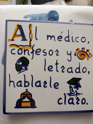 Azulejo decorativo con refrán