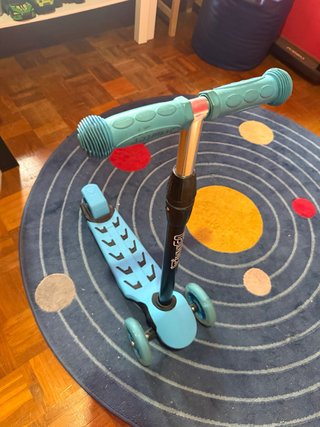 Patinete Infantil de Tres Ruedas Azul