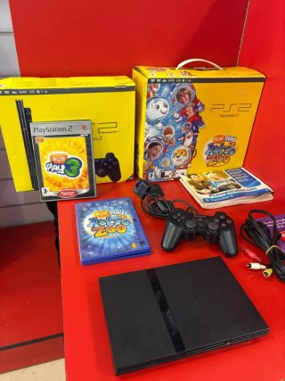 Consola PS2 Slim Negra + Astro Zoo + Eye Toy