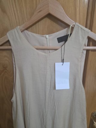 Mono largo beige Zara Talla S