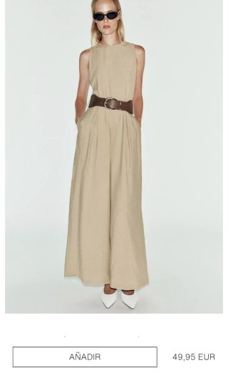 Mono largo beige Zara Talla S