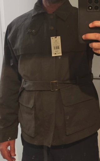 Chaqueta Silbón verde con cinturón