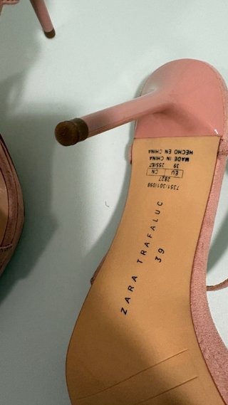 Sandalias Zara Talla 39 color maquillaje
