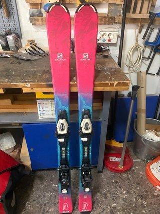 Esquís Salomon Lux Jr 120cm + Botas