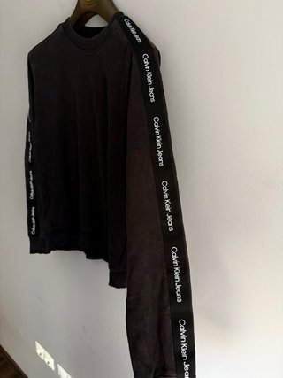 Calvin Klein Jeans Black Sweatshirt with Logo Tape