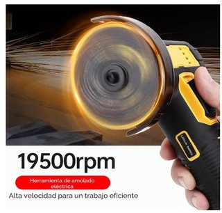 Amoladora Inalámbrica con 6 discos y 2 baterías