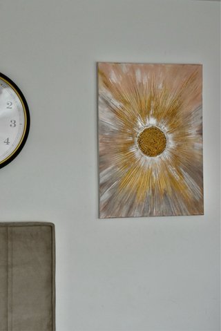 Pintura Abstracta Sol Dorado