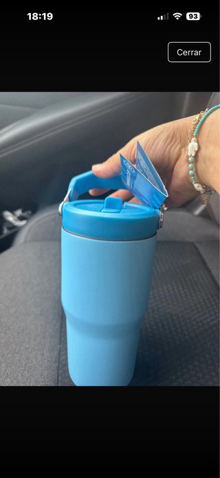Vaso aluminio con pajita 550 ml