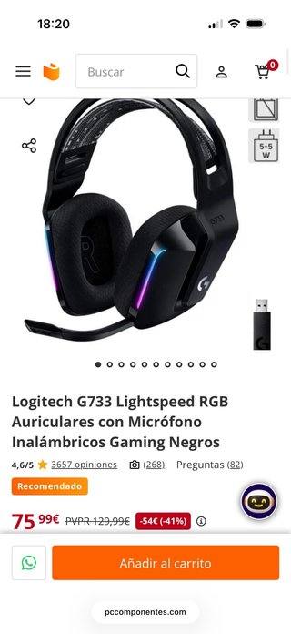 Auriculares Gaming Logitech G733 Inalámbricos