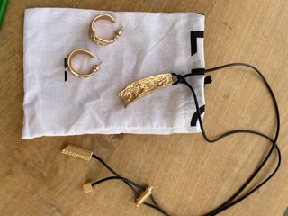 Pendientes y Collar largo regulable Adolfo D.
