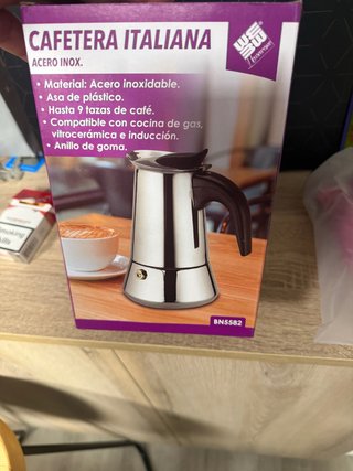 Cafetera Italiana Acero Inoxidable 9 Tazas