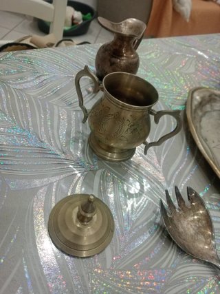 Set di 6 oggetti decorativi in metallo