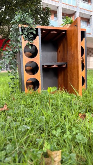Mobile Minibar Vintage / Legno e Nero