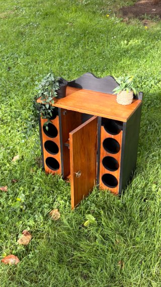 Mobile Minibar Vintage / Legno e Nero