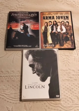 Pack 3 Películas DVD Lincoln blue ray Arma Joven,