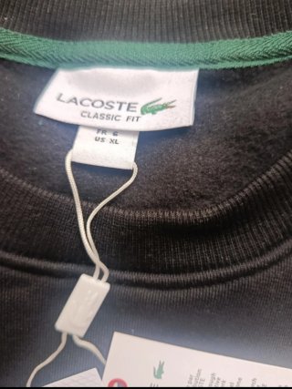 Jersey Lacoste Negro Talla XL