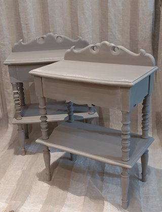 Coppia comodini shabby chic provenzali