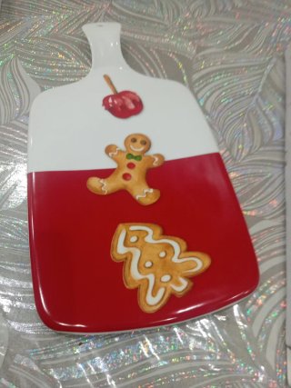 Tagliere in ceramica natalizio Weissestal