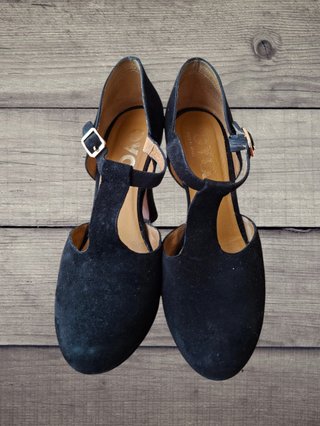 Zapatos de ante negro talla 37