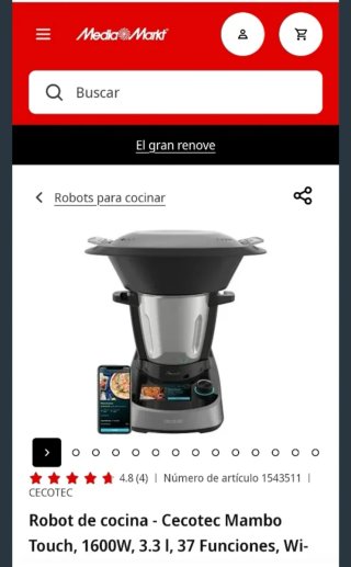 Robot Cocina Cecotec Mambo Touch